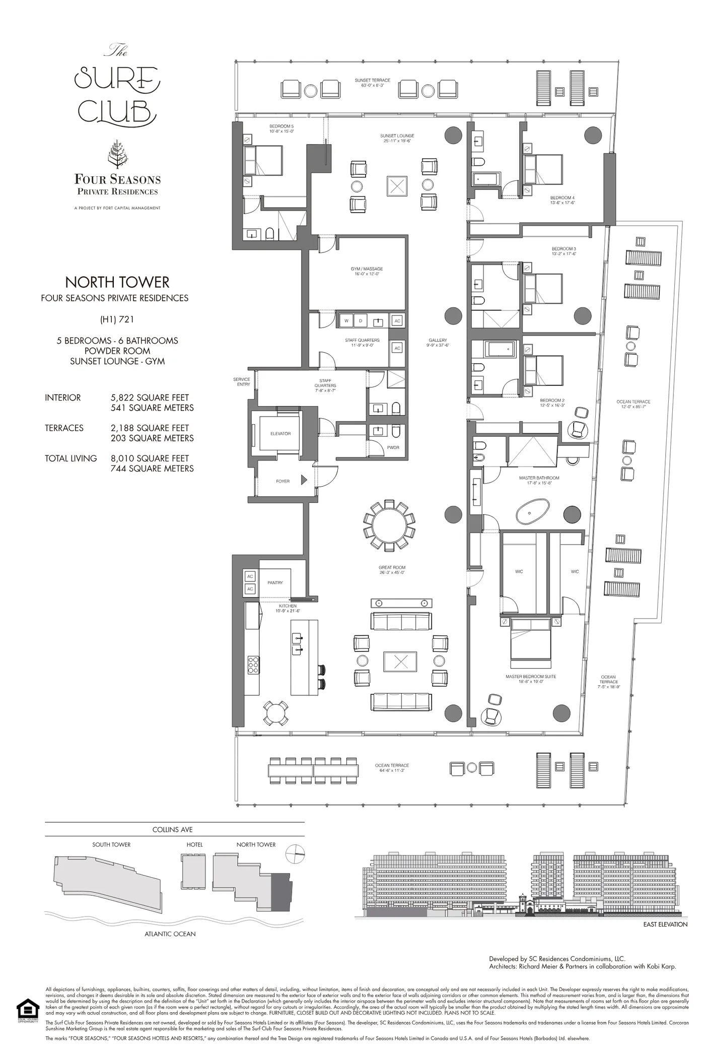 The Residences at The Surf Club (Four Seasons) floor plan Plan 9