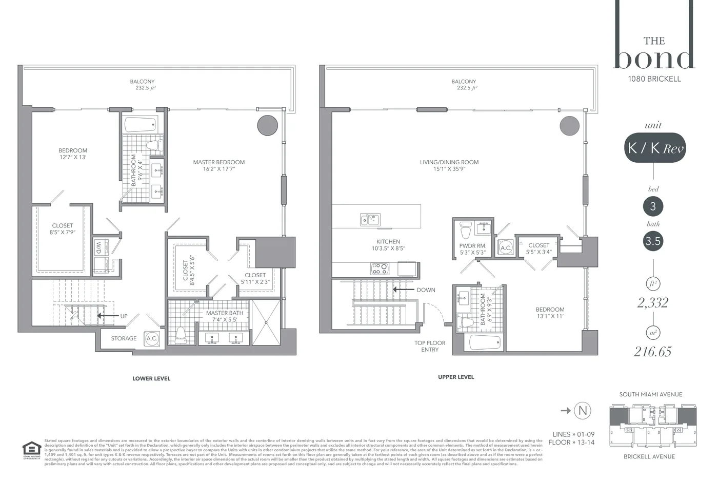 The Bond on Brickell floor plan Plan 11