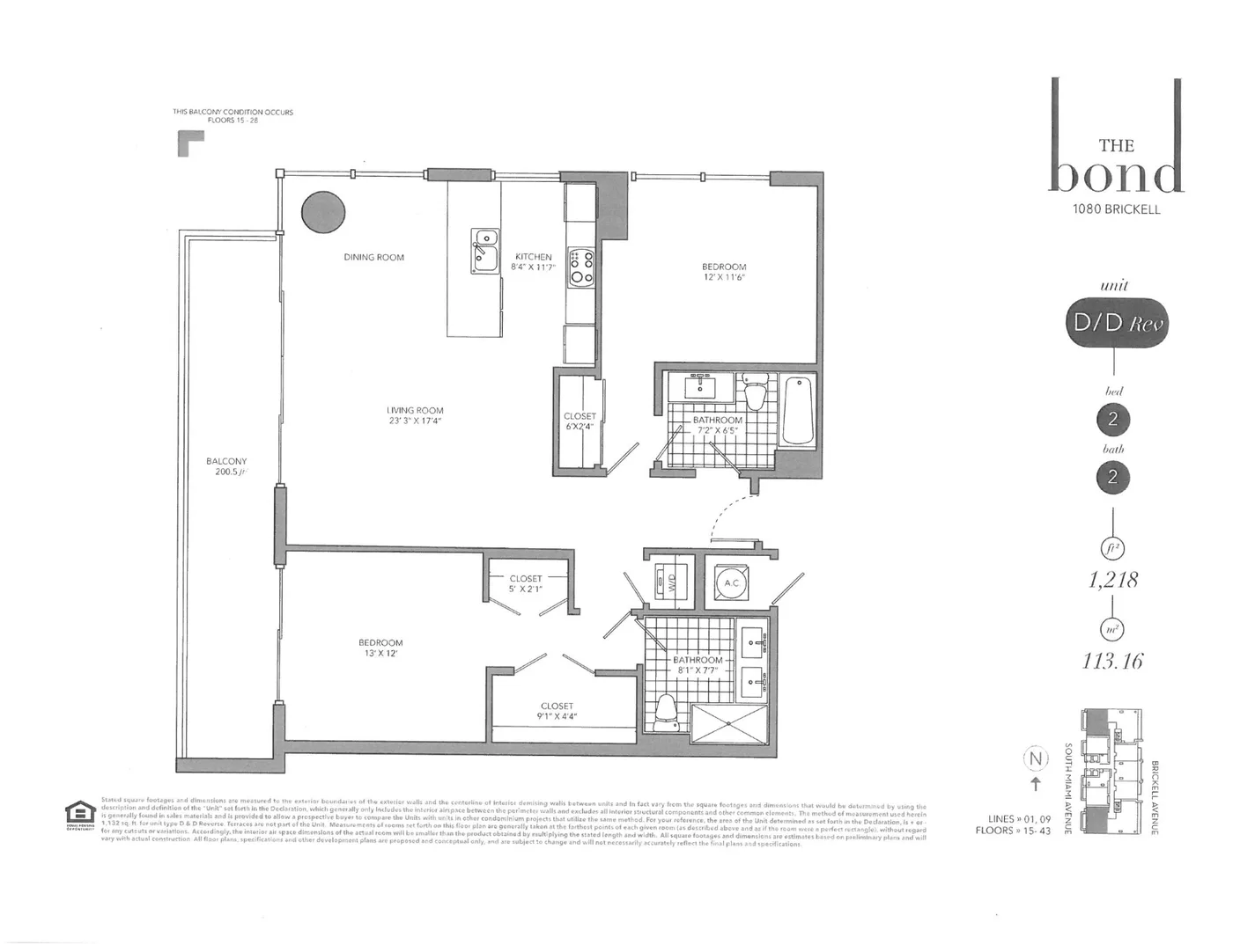 The Bond on Brickell floor plan Plan 4