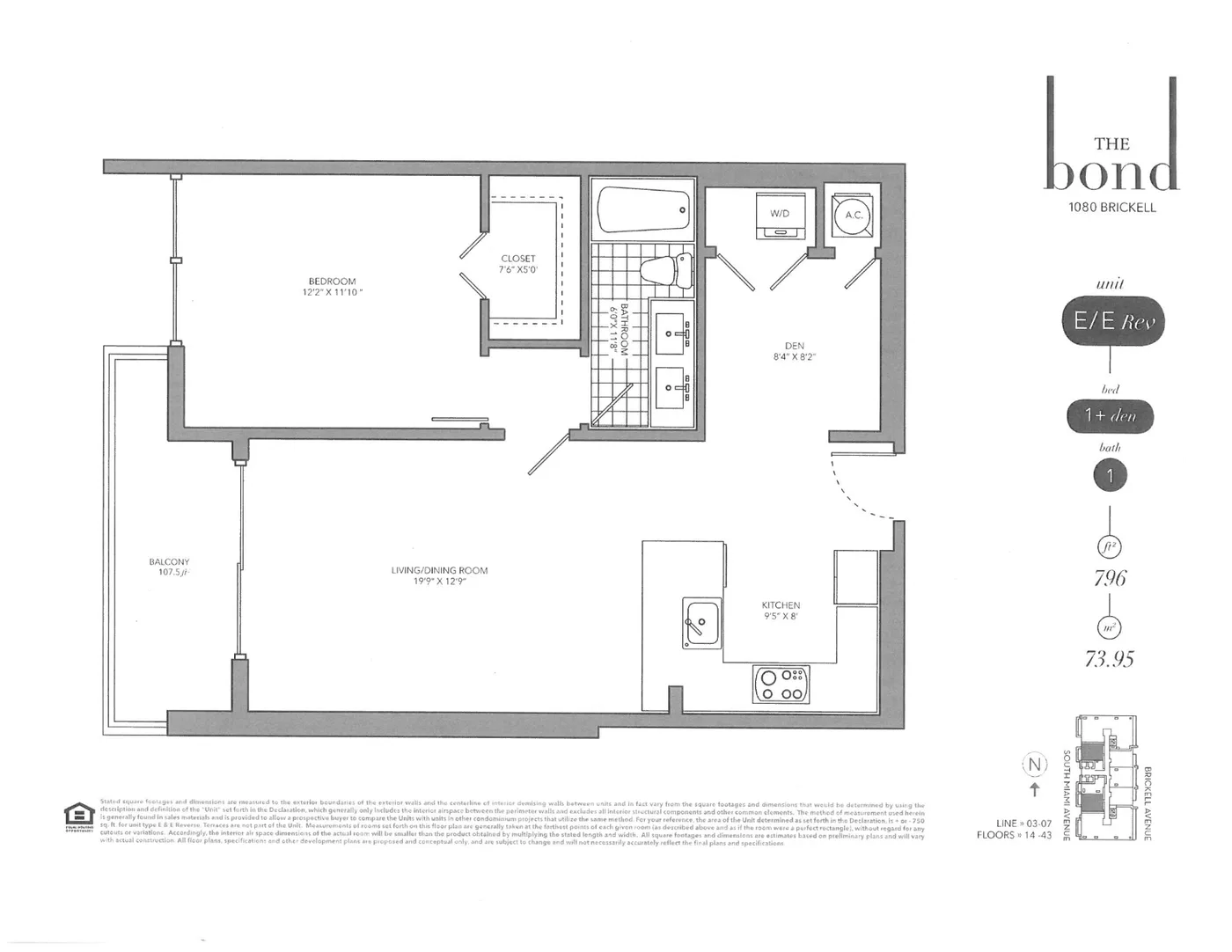 The Bond on Brickell floor plan Plan 5
