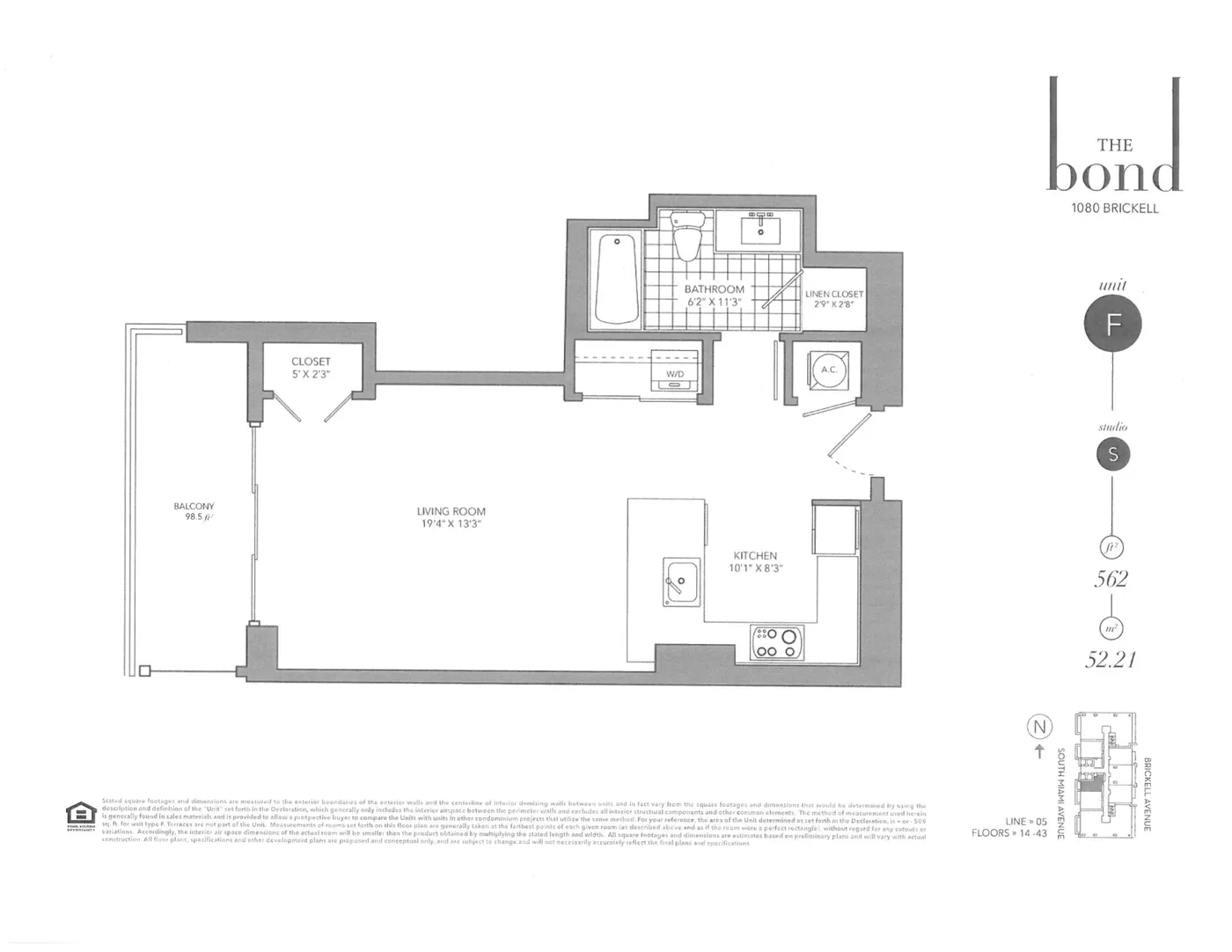The Bond on Brickell floor plan Plan 6