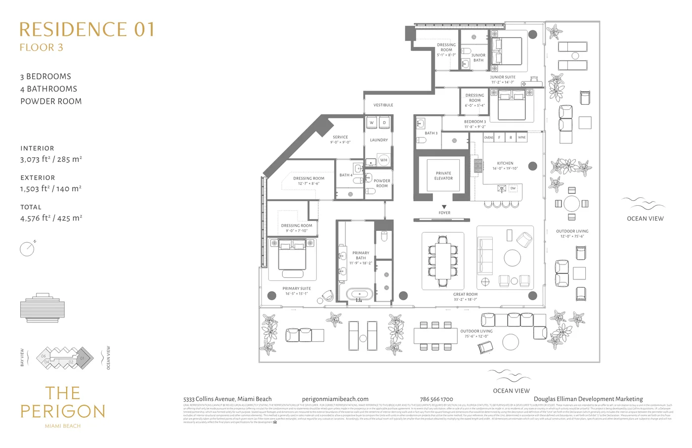 The Perigon Miami Beach floor plan Plan 1