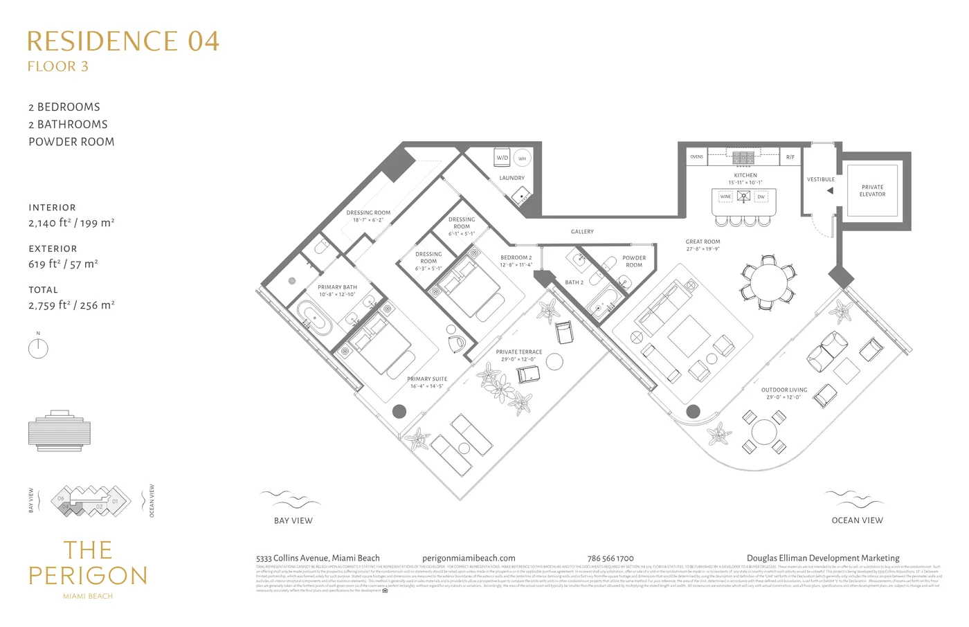 The Perigon Miami Beach floor plan Plan 3