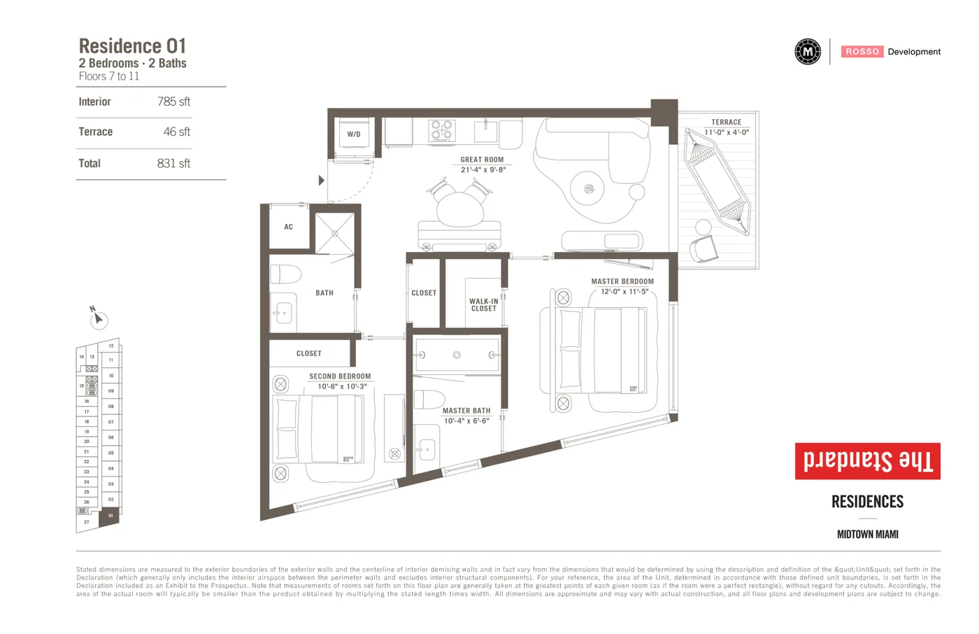 The Standard Residences floor plan Plan 13