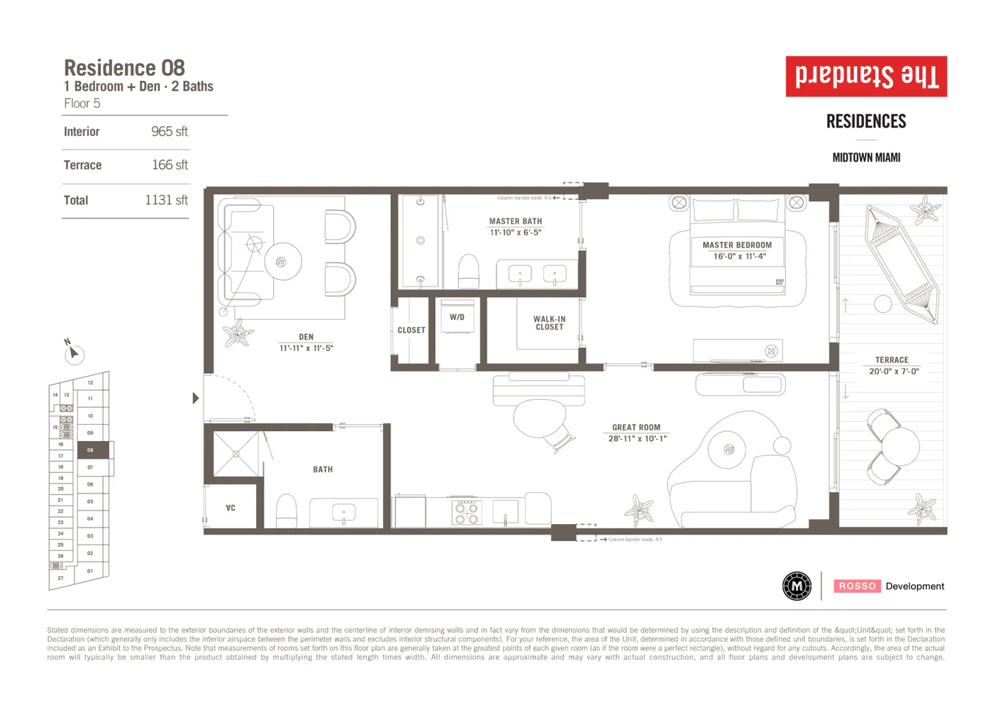 The Standard Residences floor plan Plan 5
