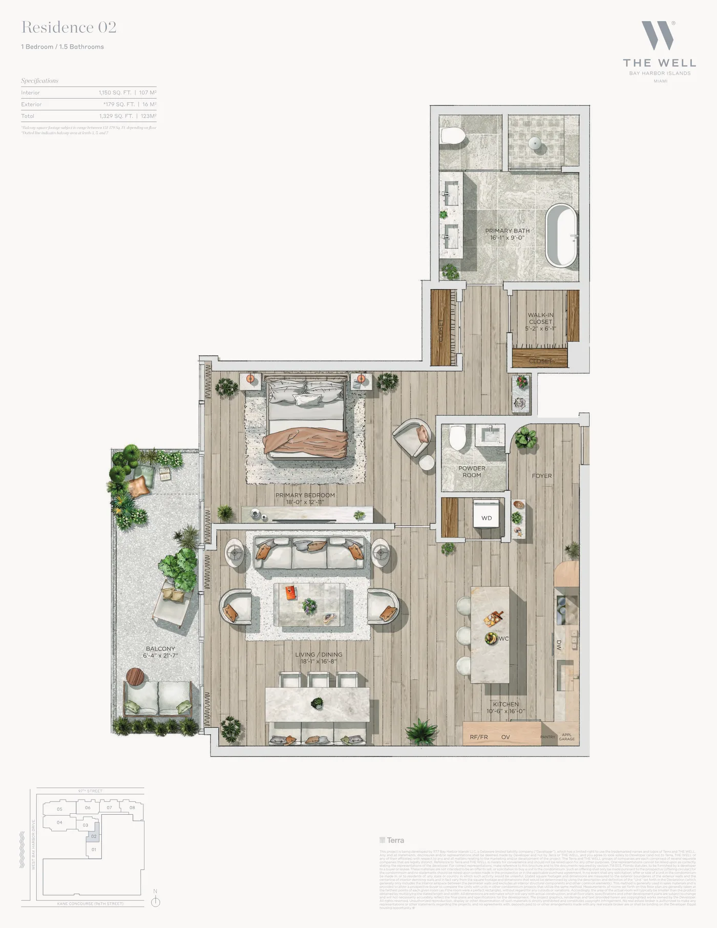 THE WELL Bay Harbor floor plan Plan 1
