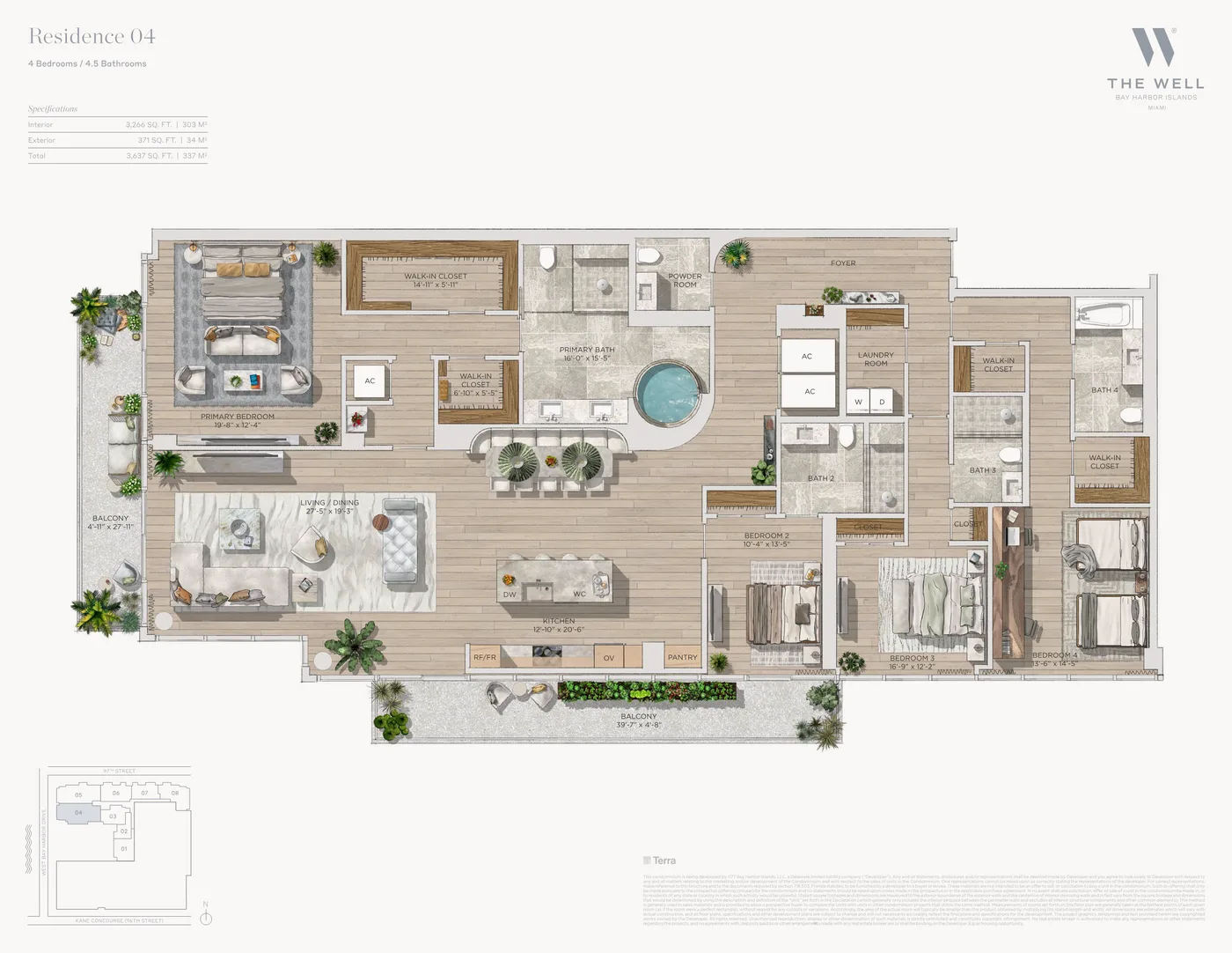 THE WELL Bay Harbor floor plan Plan 13