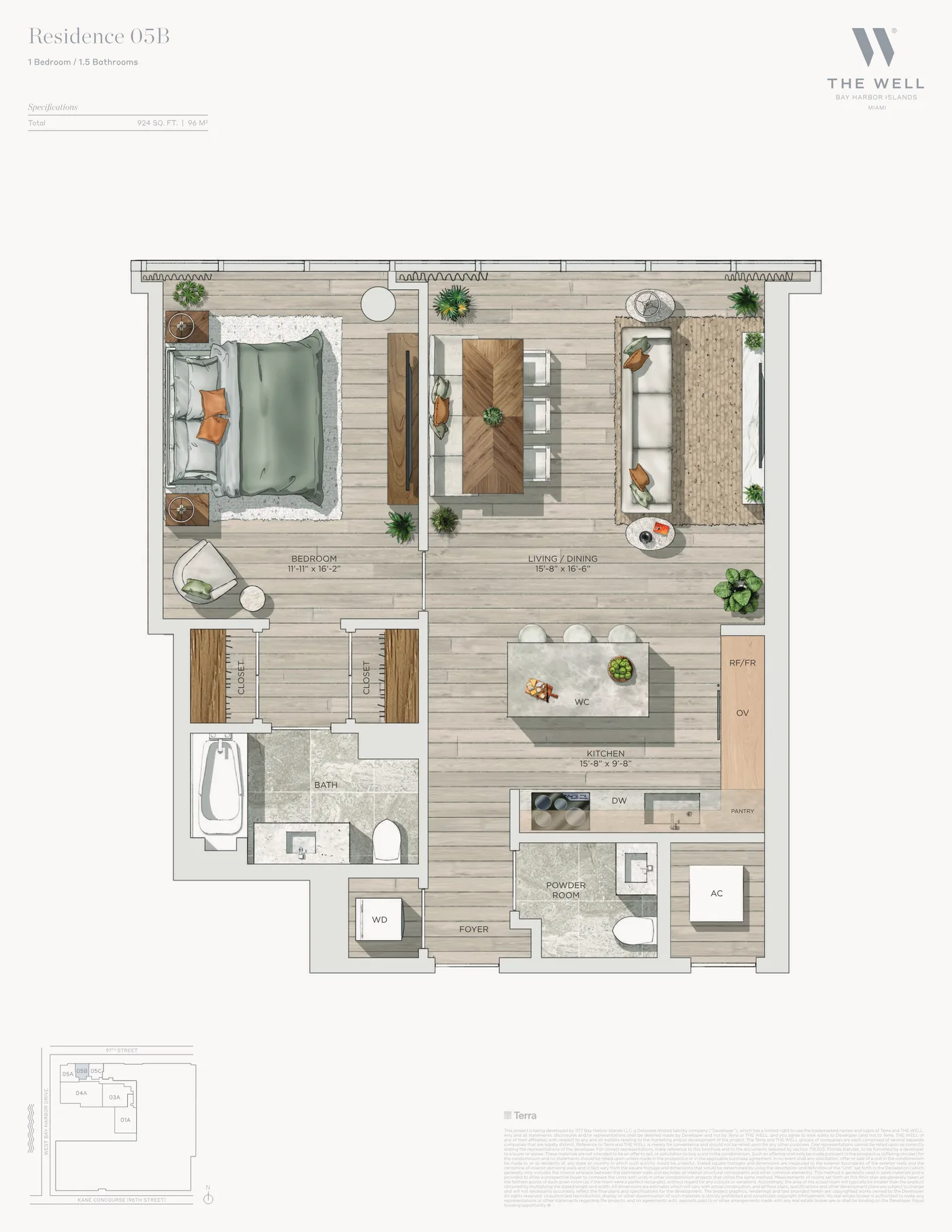 THE WELL Bay Harbor floor plan Plan 3