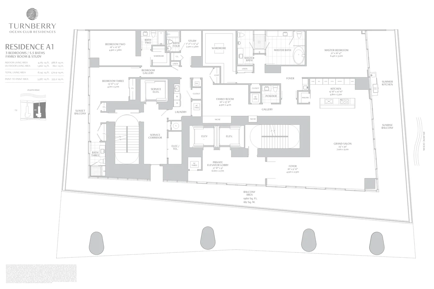 Turnberry Ocean Club floor plan Plan 1