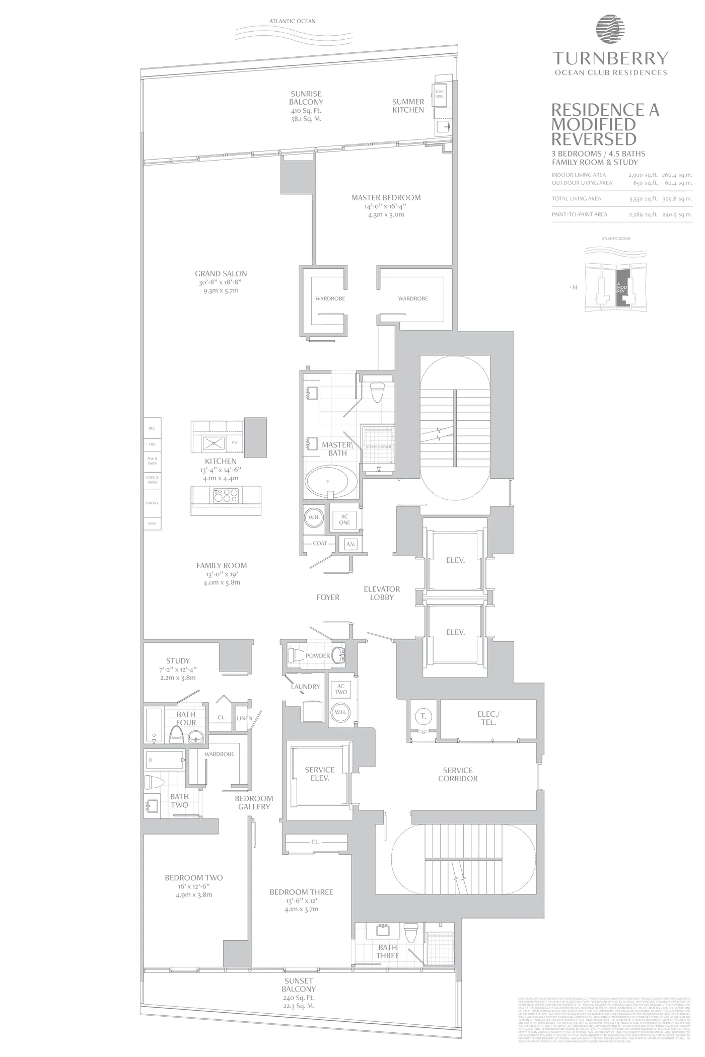 Turnberry Ocean Club floor plan Plan 3