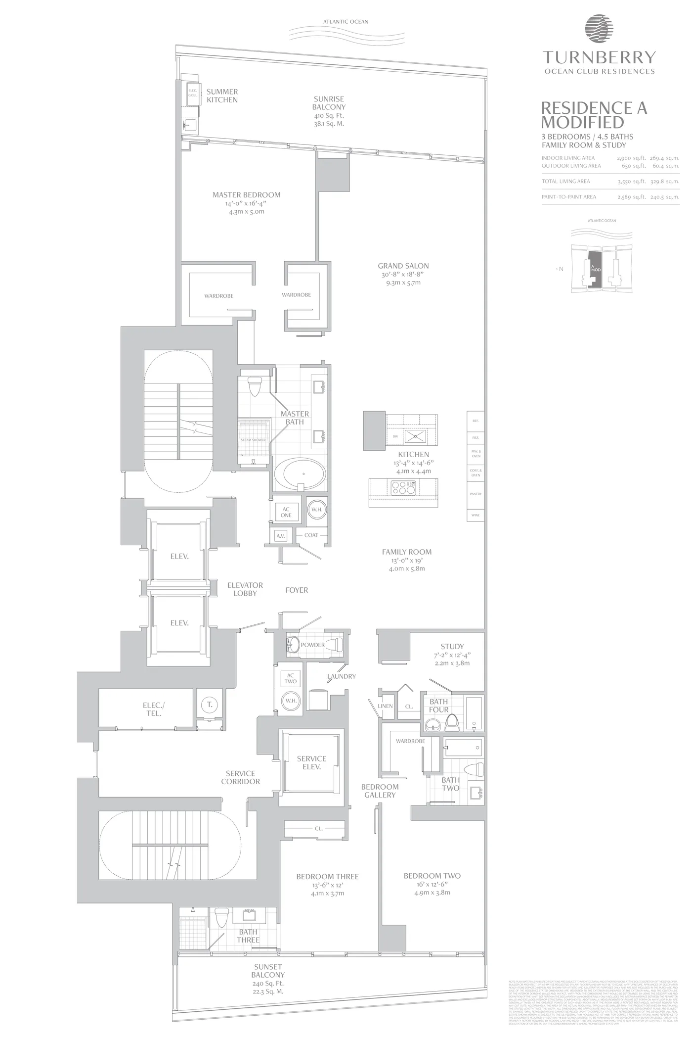 Turnberry Ocean Club floor plan Plan 4