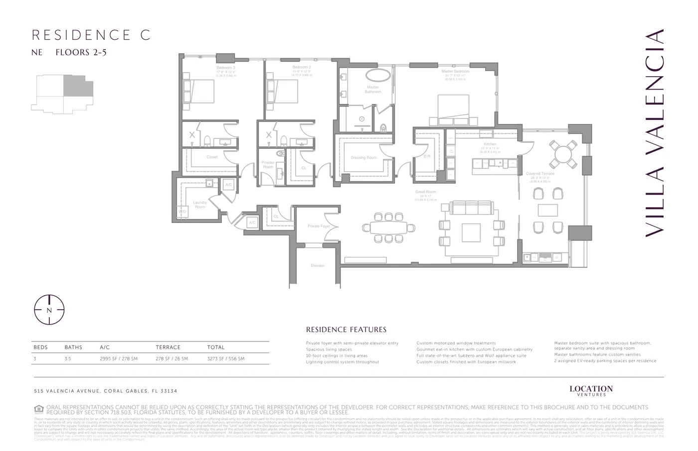 Villa Valencia floor plan Plan 3