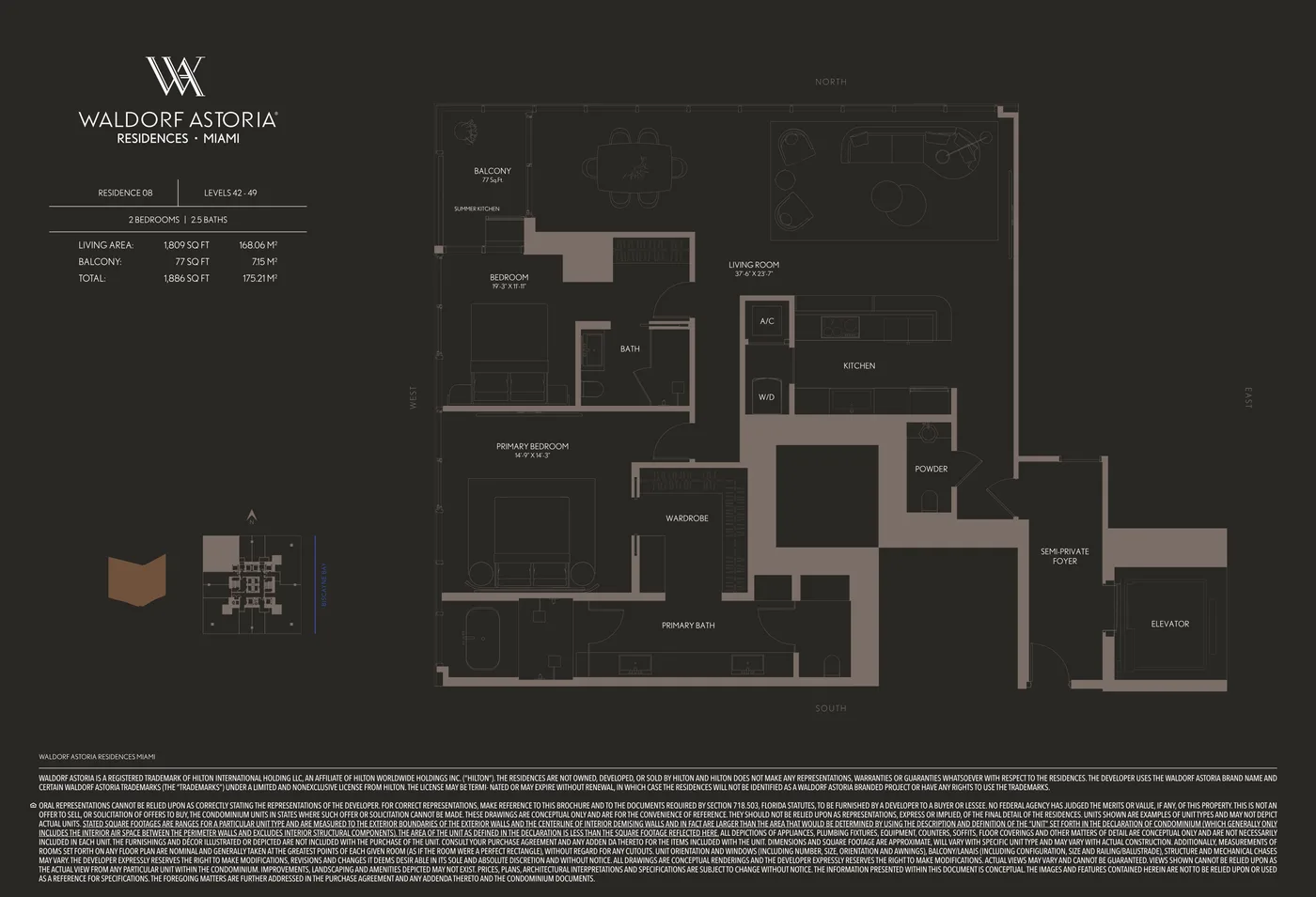 Waldorf Astoria Residences Miami floor plan Plan 16