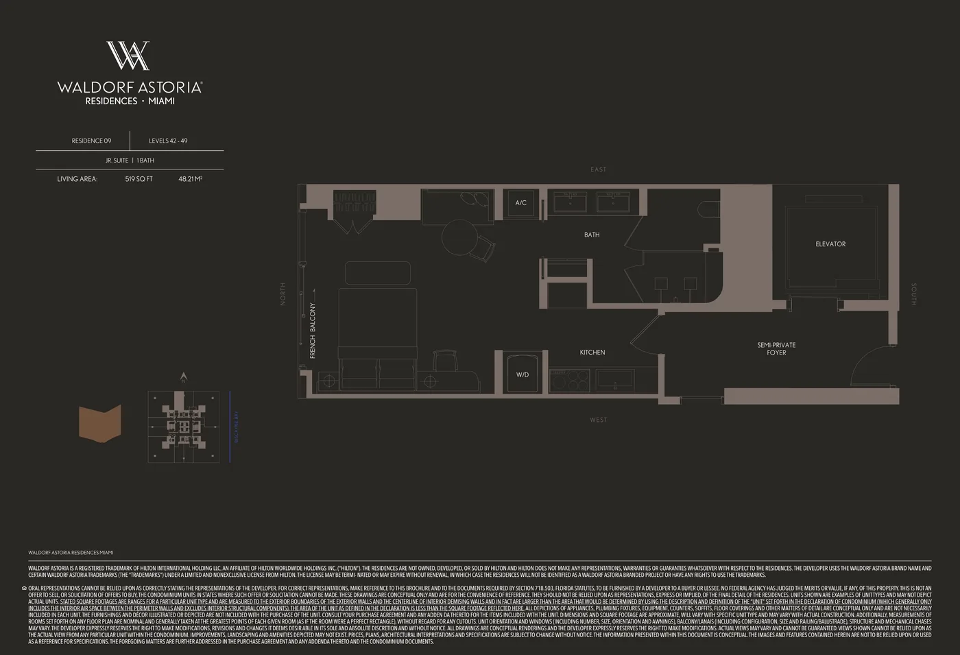 Waldorf Astoria Residences Miami floor plan Plan 18