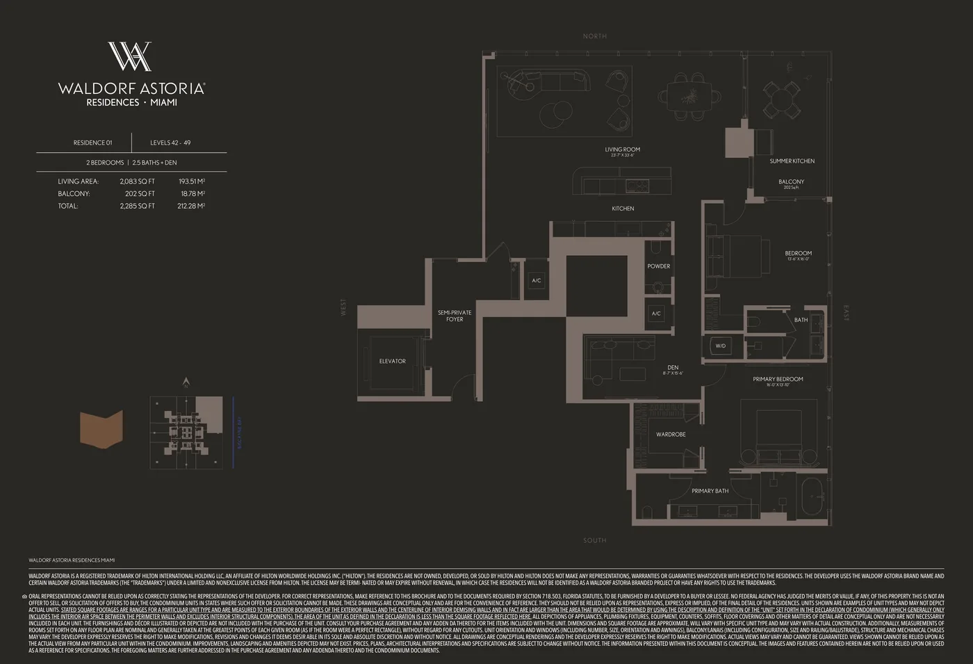 Waldorf Astoria Residences Miami floor plan Plan 2