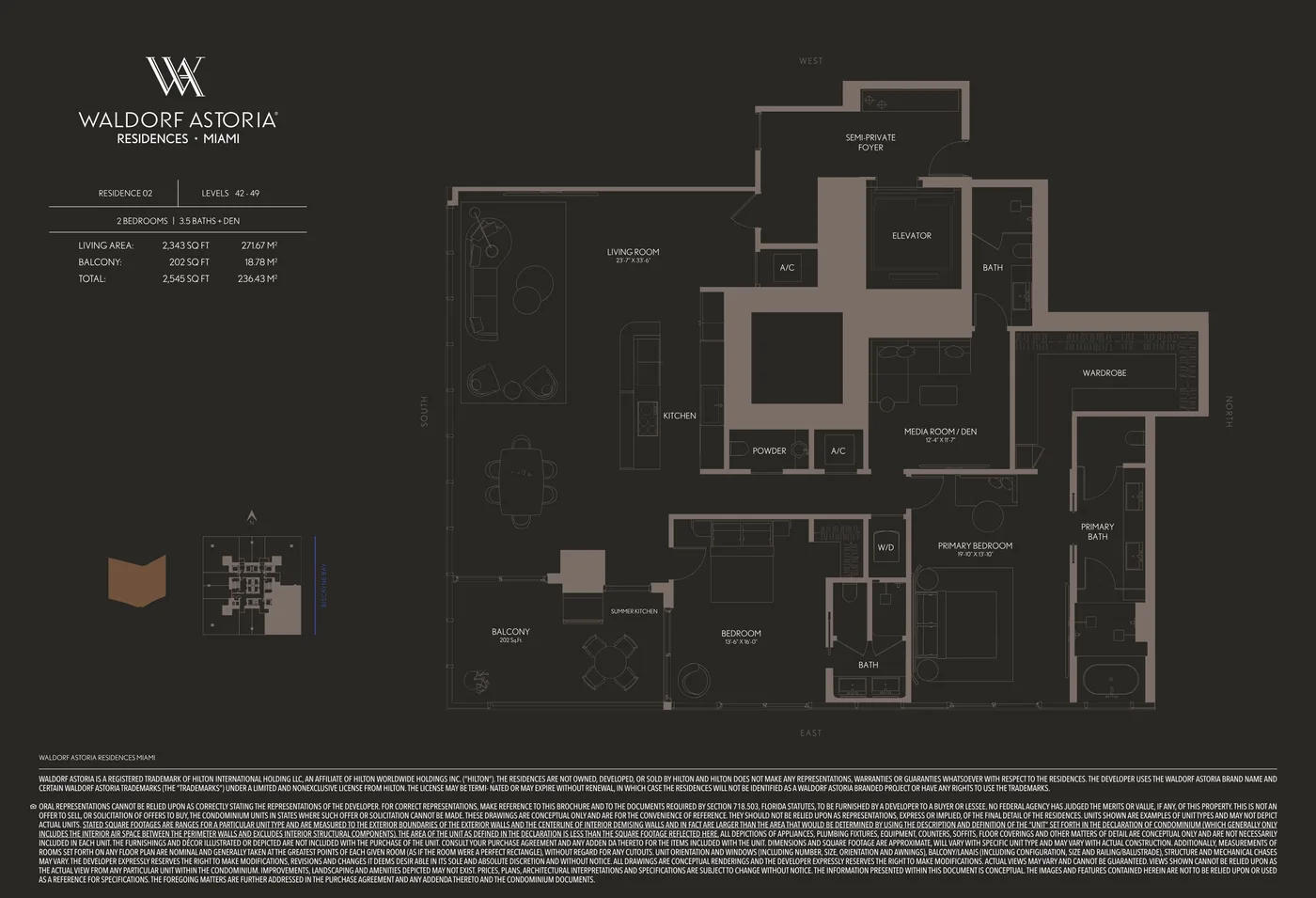 Waldorf Astoria Residences Miami floor plan Plan 4