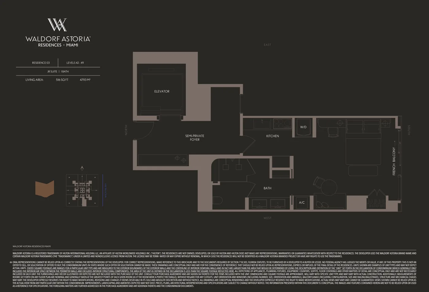 Waldorf Astoria Residences Miami floor plan Plan 6