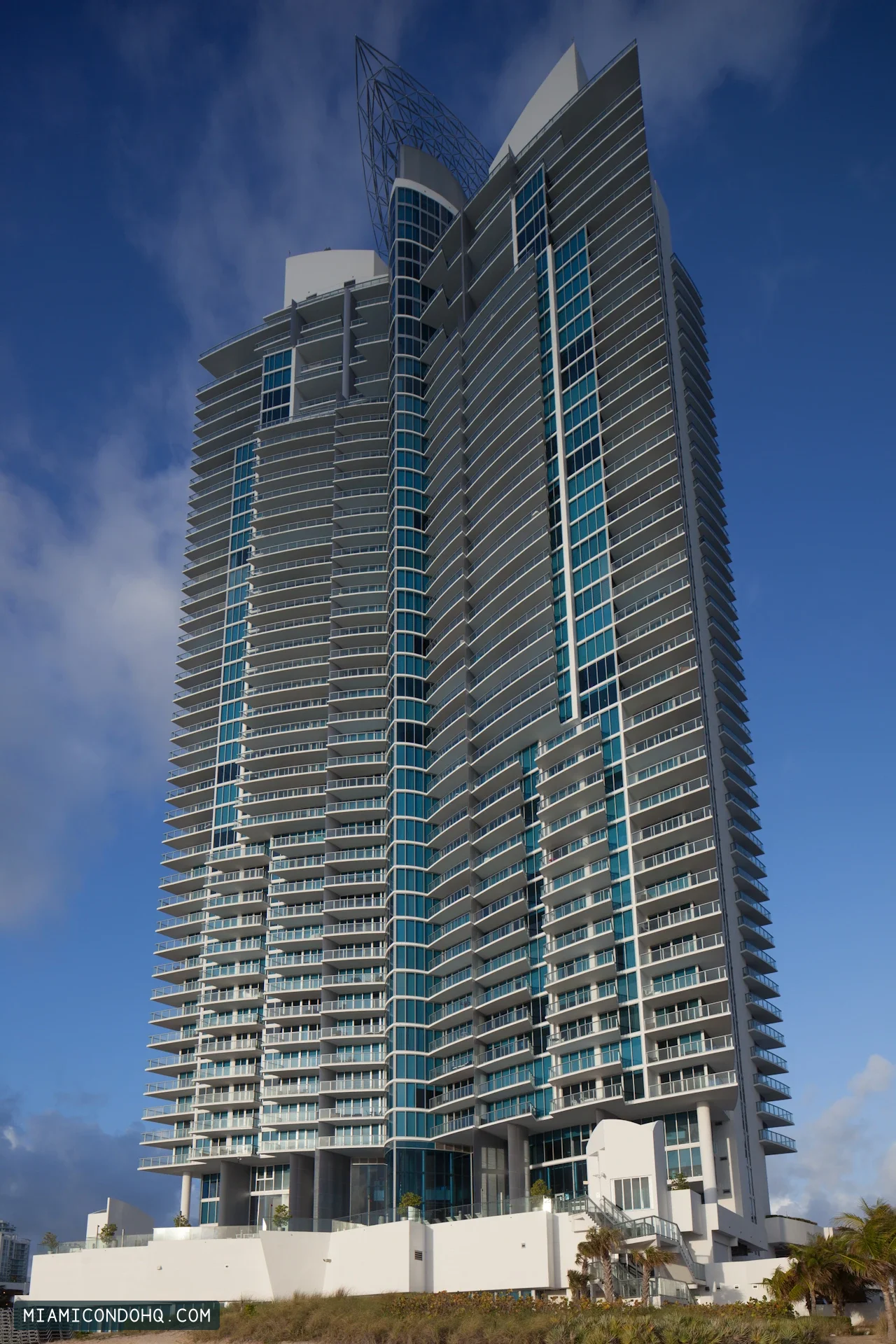 Jade Beach in Sunny Isles Beach, photographed from the beachfront in March 2012.