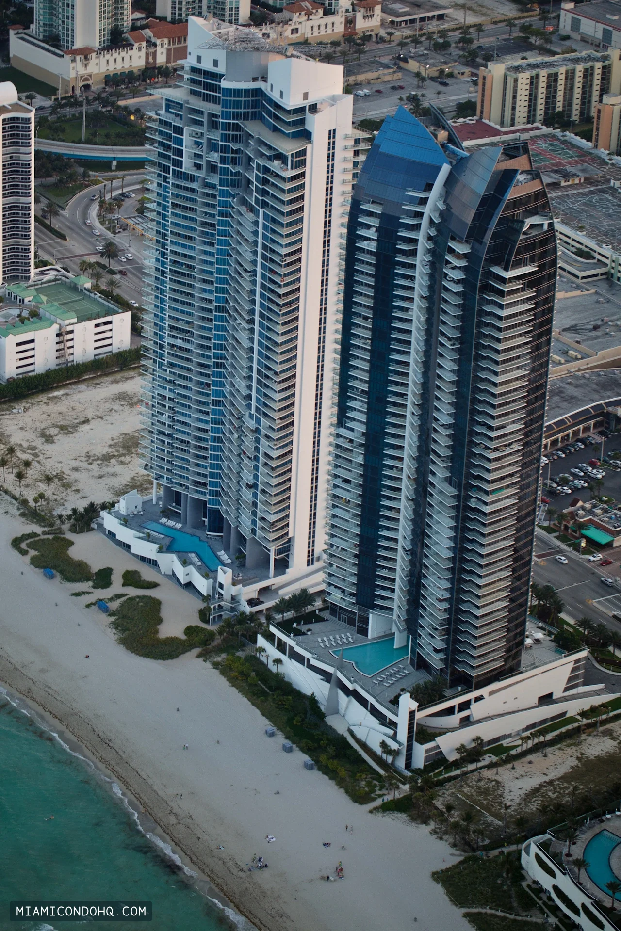 Jade Ocean in the foreground at right and Jade Beach behind it at left, photographed in May 2011.