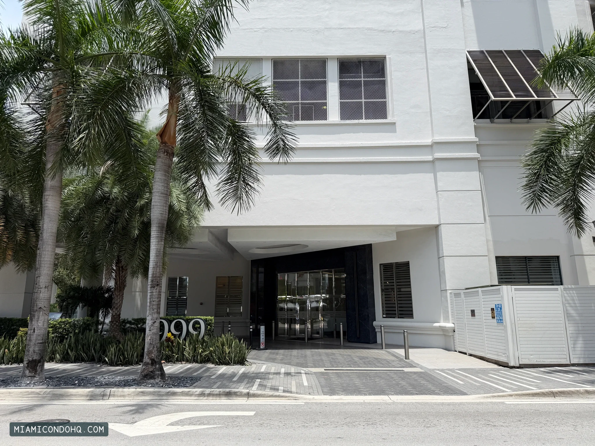 NINE at Mary Brickell Village entrance, photographed in August 2026.