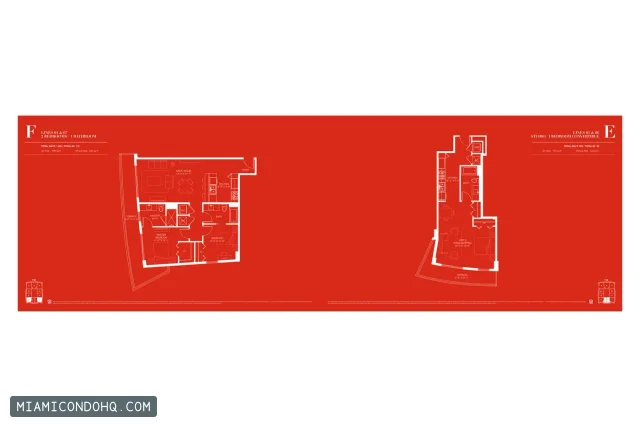 1100 Millecento floor plan Studio