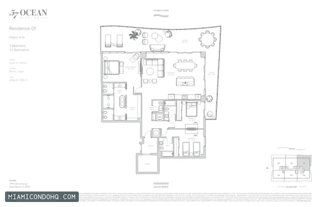57 Ocean Condominium floor plan