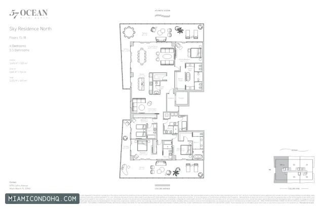 57 Ocean Condominium floor plan 4 bedrooms