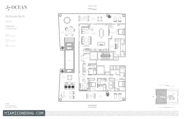 57 Ocean Condominium floor plan 4 bedrooms