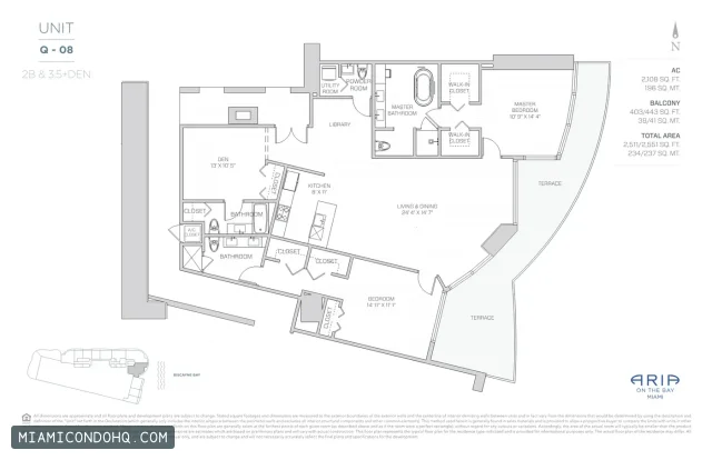 Aria on the Bay floor plan Floor plan 7