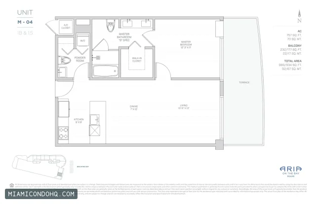 Aria on the Bay floor plan Floor plan 9