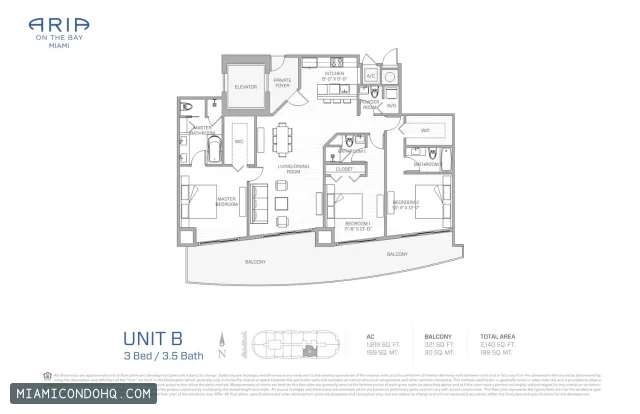 Aria on the Bay floor plan Floor plan 14