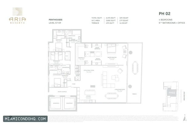 Aria Reserve floor plan 4 bedrooms