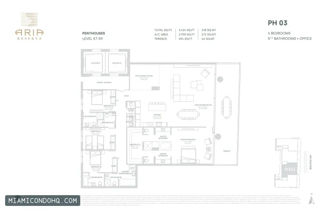 Aria Reserve floor plan 4 bedrooms