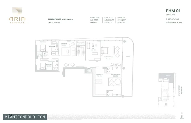 Aria Reserve floor plan 7 bedrooms