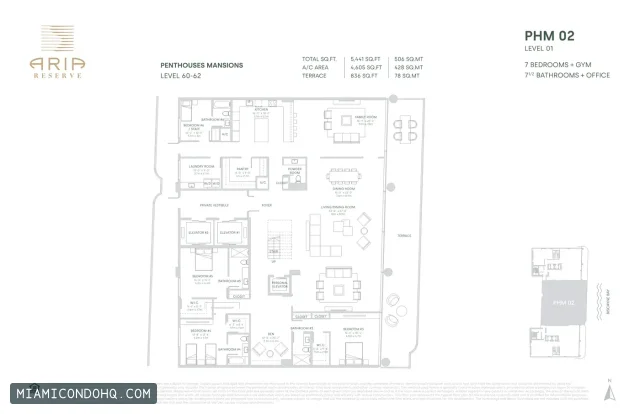 Aria Reserve floor plan 7 bedrooms