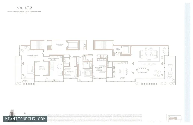 Arte Surfside floor plan No. 402