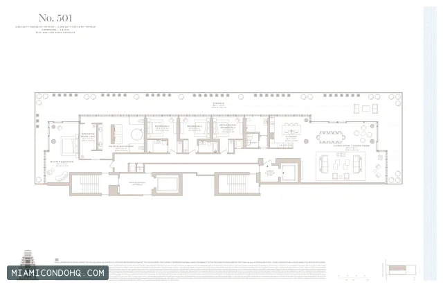Arte Surfside floor plan No. 501