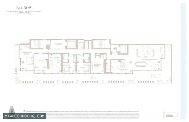 Arte Surfside floor plan No. 502