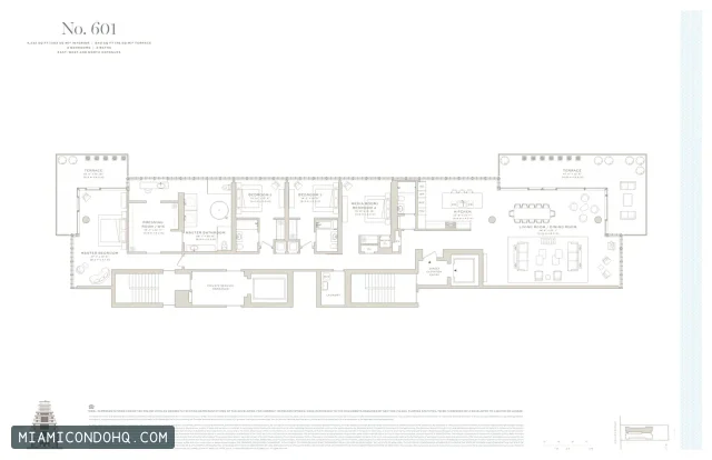 Arte Surfside floor plan No. 601