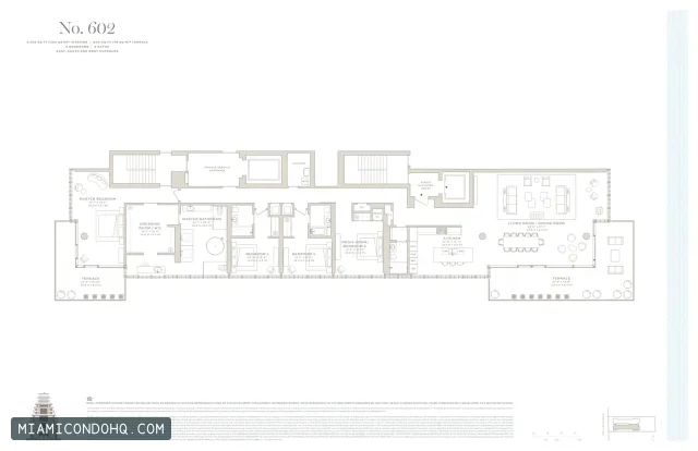 Arte Surfside floor plan No. 602