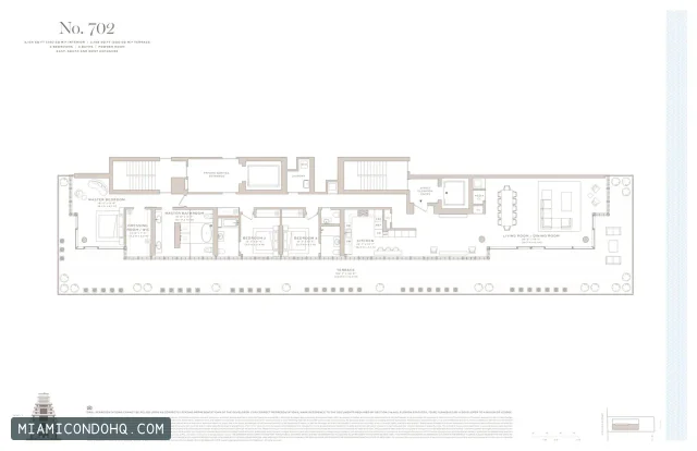 Arte Surfside floor plan No. 702