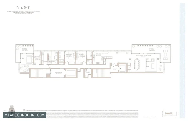 Arte Surfside floor plan No. 801