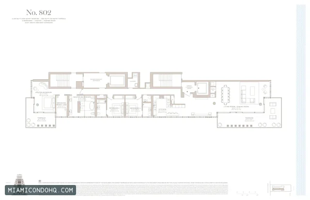 Arte Surfside floor plan No. 802