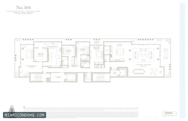 Arte Surfside floor plan No. 301