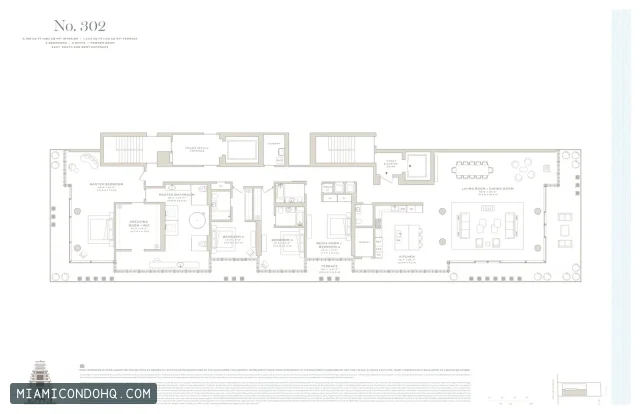 Arte Surfside floor plan No. 302