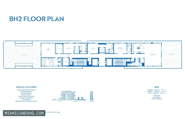 Beach House 8 floor plan 4 bedrooms