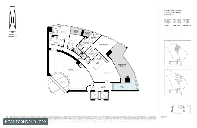 Bentley Residences floor plan