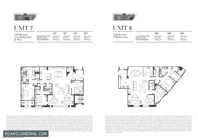 Biltmore Parc floor plan Unit 7 · 2 bedrooms