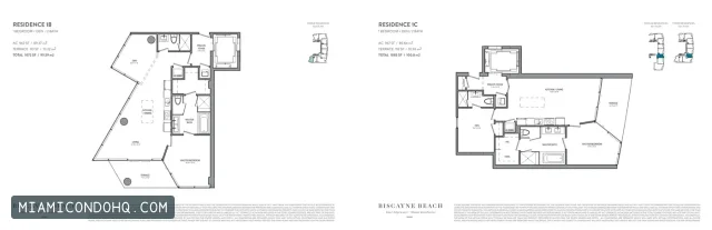 Biscayne Beach floor plan Residence 1B