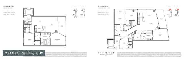Biscayne Beach floor plan Residence 2D